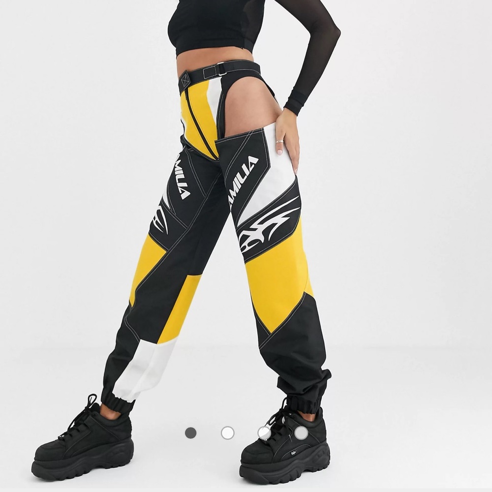 Namilia racing pants with cutouts
